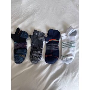 Bombas 4 Pairs Unisex Honeycomb Ankle Socks Size LARGE NWOT
